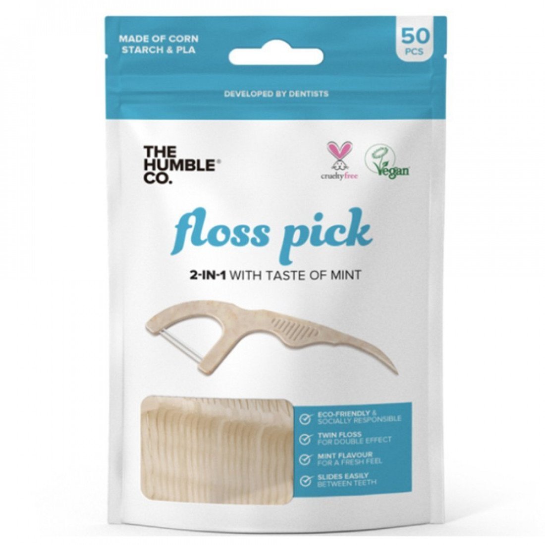 HUMBLE BRUSH FLOSS PICK 2IN1 1ST