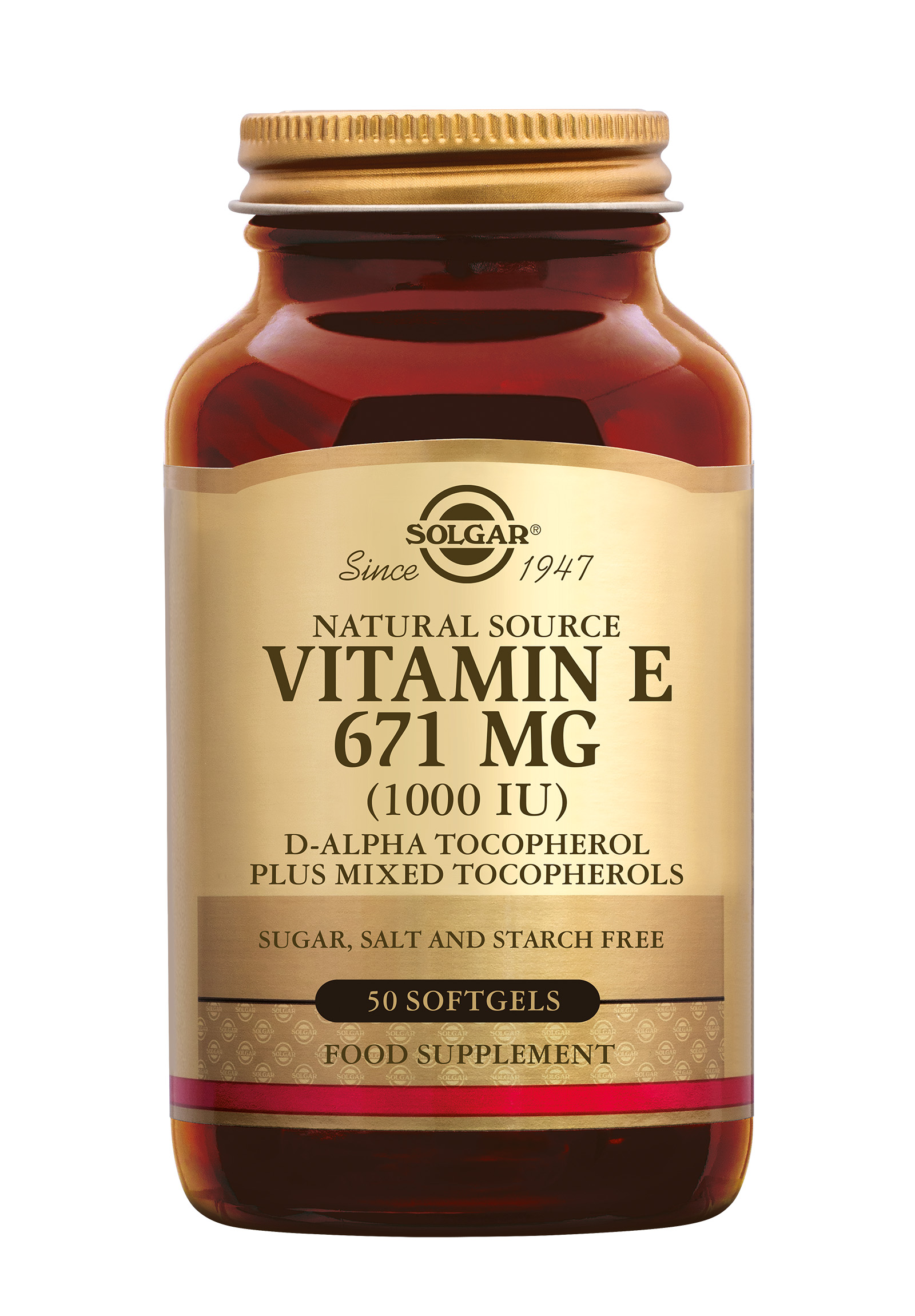 Solgar Vitamin E 671 mg/1000 IU Complex (50 stuks)